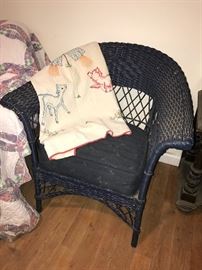 1 of 2 wickers chairs 