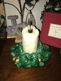 Vintage ceramic Elec. Christmas candle