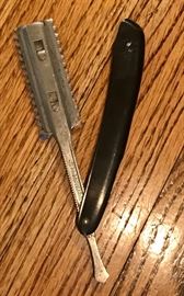 Vintage straight razor blade comb - double sided 