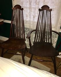  His and hers vintage Windsor chairs 