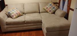 Light Gray suede-like material in pristine condition.