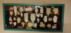 framed arrowhead collection