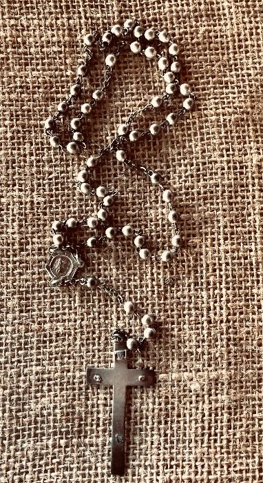 Vintage sterling rosary
