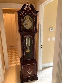 Mother of pearl inlaid clock