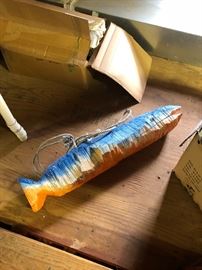 40 inch long wood fish