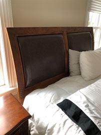 Leather headboard