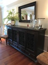 Hand wrought iron faced doors