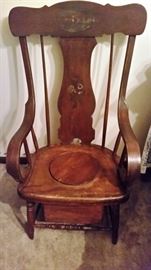 ADULT - ANTIQUE "Potty Chair" / Bedside Commode
