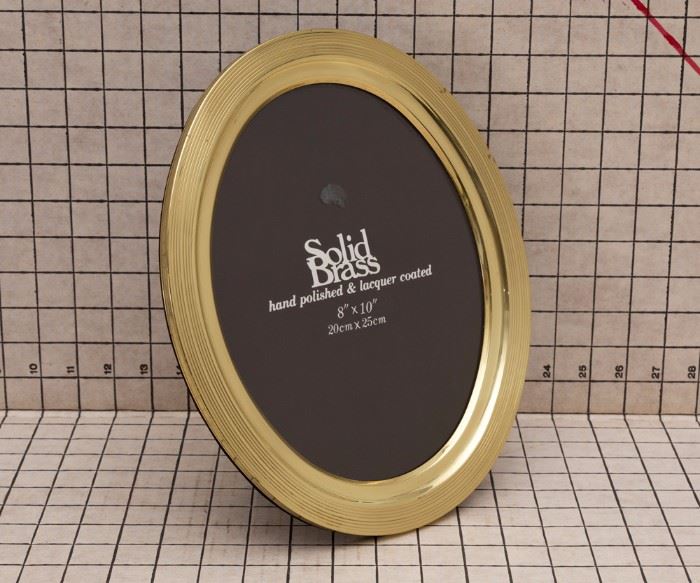Large Oval Brass Picture Frame