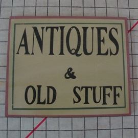 Antique Store Wooden Sign