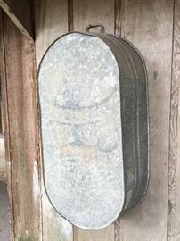 Several Vintage Galvanized Tubs