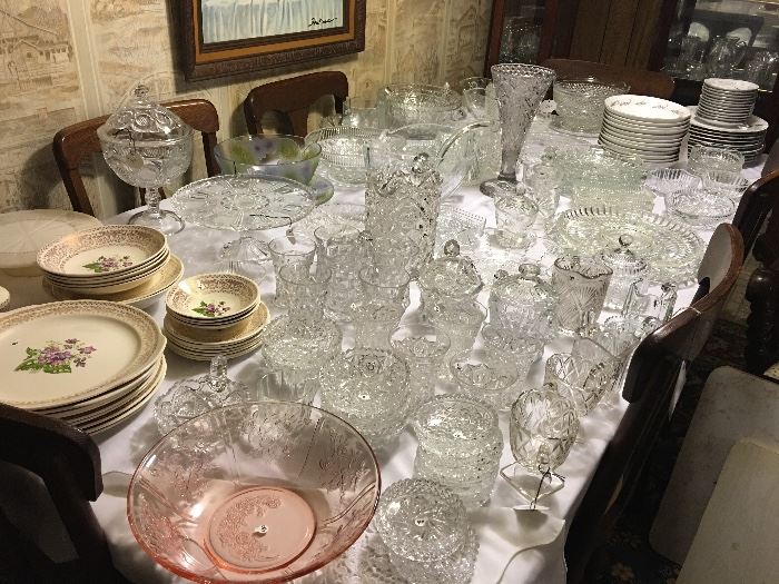 Large Collection of Crystal & Glassware throughout the Home
