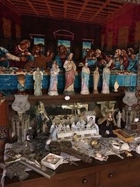 Large Collection of Vintage Religious Items