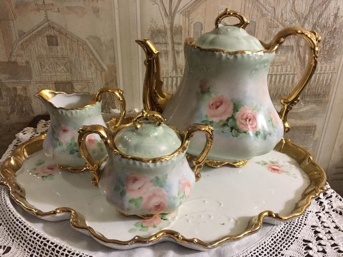 Gorgeous Handpainted Tea Set