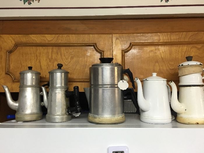 Collection of French Drip Coffee Pots