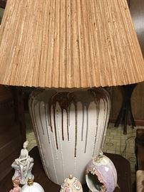 Pair of Matching Mid Century Modern Pottery Lamps