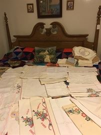 Large Collextion of Linens & Hankies