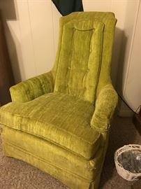 Very Unique Mid Century Modern Velvet Chair