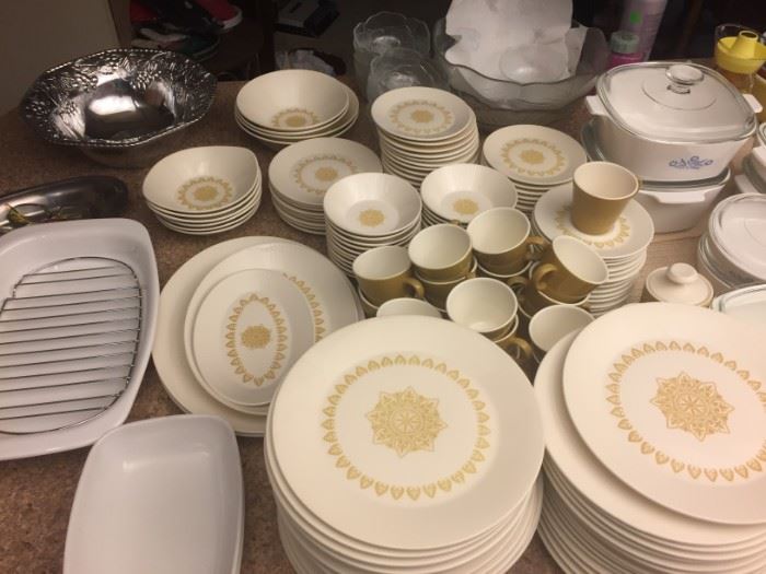 Sheffield Serenade, U.S.A. huge set of dishes. 26 dinner plates, cups/saucers, butter, salad, bowls, cr/sugar, misc serving .  Will split set up because there are so many pieces