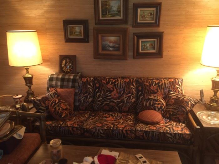 couch, Hawaiian style, Bamboo.  Great condition. Bought in 1953 in Honolulu.