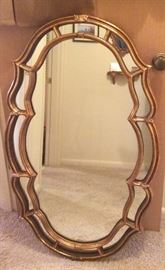 Gilt mirror - 43" x 27"