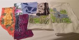 Vera (Neumann) scarves + Vera "tulips" queen flat sheet & pillow case