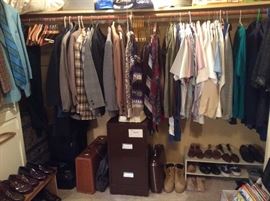 Mens clothing (size 38/med.), shoes & ties, luggage & 2 drawer file cabinet
