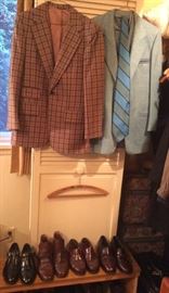 A few pieces of vintage mens clothing & shoes (size 7.5)