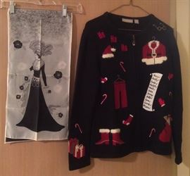 Fun scarf, Nordstrom Xmas sweater