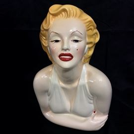 Marilyn Monroe Clay Art Cookie Jar, 13 1/2" H. 
