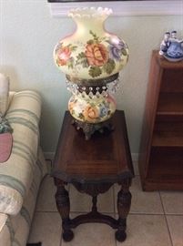 Antique Lamp and Table