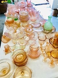 Pink Depression Glass Collection
