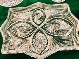 Extraordinary Cut glass tray