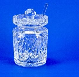 Waterford Crystal condiment jar