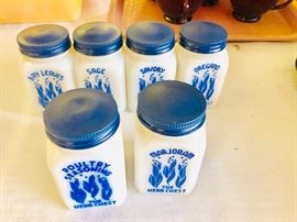 Glass Spice jar set lot