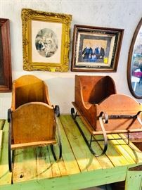 Vintage Sleighs / Sleds /
Antique pictures , Art