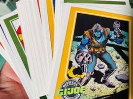 G I Joe Foot locker full of Trading Cards dated 1991