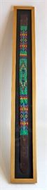 antique Sioux beaded belt in shadow box frame