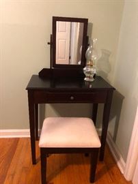 vanity with stool