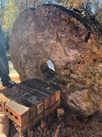 Wow look at the bottom of this mill stone!