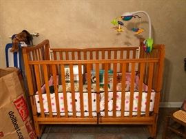 wooden crib