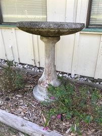 Yard ornaments and bird baths 