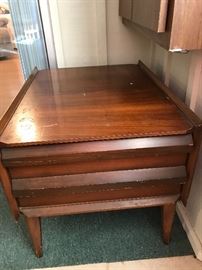 Lane MCM end table set, ready for refinishing 