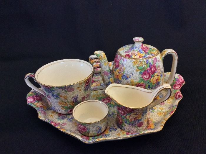 Royal Winton Spring Breakfast Tea Set, England. 