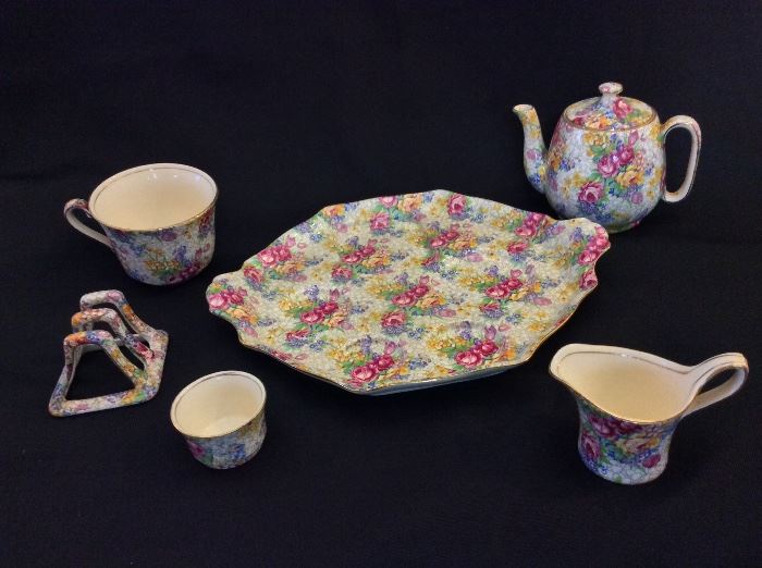 Royal Winton Spring Breakfast Tea Set, England. 