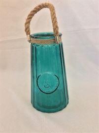 DPS Industry Glass Bottle with Rope Handle, 8 1/2" H.
