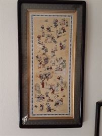 100 Children from China. Framed in Korea with a brass hook.