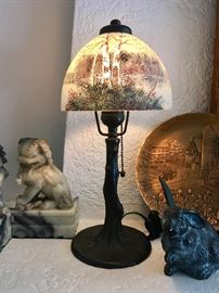Accent Lamp; Shade and Base Signed, "Handel"