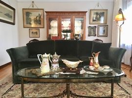 Living Room Arts and Crafts - Style Show-Off Cabinet with Gillander "Classic" Pattern Glass