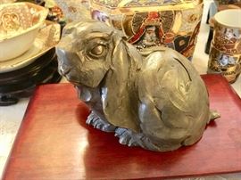 Hand Cast Brass Rabbit Sculpture...Part of "Rabbit" Collection